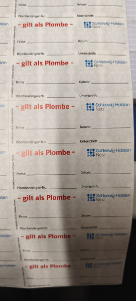 Plombenaufkleber